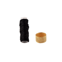 Outils en cuir faits à la main pour la couture, aiguille à coudre en cuir avec manche en cuivre, kit de réparation de tapisserie, fil en nylon