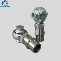 Rotule en acier allié 3/4-16 à articulation sphérique 52100, chromée/zinguée, haute précision, autolubrifiante, entièrement filetée