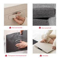 Organisateur Box Office Document Storage Avec Couvercle Pliable Linge Suspendu Classement Organisation Maison Portable Storage