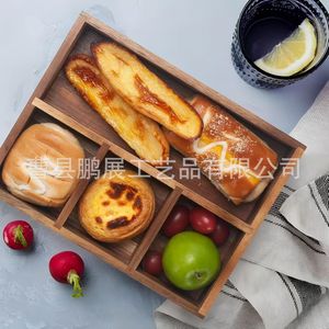 Wooden Coffee Bag Organizer <b>Rectangle</b> Solid Wood Storage Box For Desktop Use - Product Image 2
