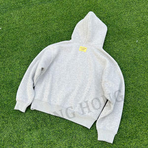 Fabricant de sweat à capuche Boxy vierge en coton pur personnalisé avec poche kangourou pour hommes - Product Image 5