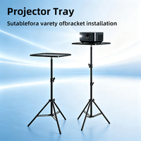 Support de projecteur sur trépied avec plateau, support de sol en métal réglable en hauteur pour projecteur, ordinateur portable, home cinéma OEM ODM