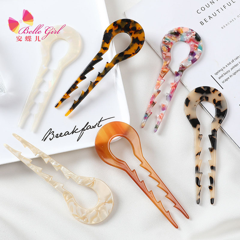 Оптовая продажа 2022, новые модные индивидуальные шпильки для волос из ацетата, 13 см