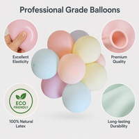 100 pièces de ballons en latex mat de couleur unie pastel macaron de 30 cm, de qualité professionnelle, écologiques, pour la décoration de festivals