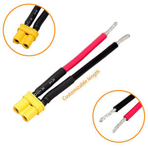 맞춤형 XT30 알루미늄 도체 PVC 절연 70mm 길이 240V 전자 장치용 암수 커넥터 어댑터 케이블 - Product Image 2