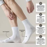 Chaussettes de sport athlétiques personnalisées avec logo OEKO Tex100, chaussettes de performance, chaussettes épaisses et rembourrées, chaussettes respirantes pour la course à pied et le basketball
