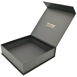 Caja negra de regalo de embalaje de envío de cartón de papel de cartón personalizado - Product Image 1