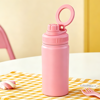 Bouteille d'eau isotherme en acier inoxydable à double paroi de 12 oz avec logo personnalisé, sans BPA, pour adultes, anti-fuite, pour le sport et les voyages, avec anneau magnétique