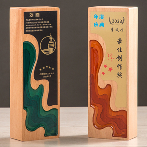 Placa de Madera Personalizada de Alta Calidad con Diseño Nuevo 2024, Placa de Madera Única para Reconocimiento Corporativo a Empleados, Seguros - Product Image 3