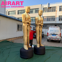 Décoration sur le thème de Hollywood, trophée Oscar gonflable, statue de récompense géante gonflable pour la décoration de fête sur le thème du cinéma