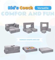 Múltiples piezas pequeños niños pequeños Modular nube sofá cama espuma niños bloques de construcción suave juego de sofá de bebé Modular para dormitorio