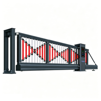 Puerta Corredera Motorizada para Entrada de Vehículos con Fotocélula de Seguridad, Nuevos Diseños de Puertas, Puertas Correderas Cantilever Eléctricas de Aluminio y Bronce