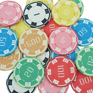 Neues Design 39mm*3,5mm Keramik-Pokerchips mit 10g pro Stück, Digitalwert-Chips Direkt vom Hersteller für Casino-Spiele - Product Image 1
