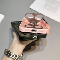 Coque de téléphone magnétique mate avec support anneau pour charge sans fil pour 17/Air 15/16 Pro Max - Design de luxe en TPU+Acrylique durable
