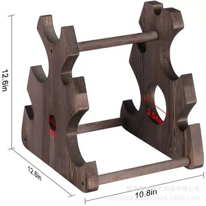 Estante de vino de madera de varias capas, 3 pisos, madera maciza, estante de exhibición y almacenamiento para escritorio, para organizar el vino en la sala de estar - Product Image 4