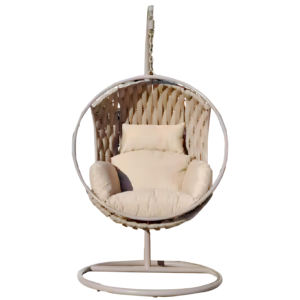 Fauteuil suspendu en forme d'œuf pour jardin extérieur, salon, hôtel, buanderie, cour, villa, usage polyvalent - Product Image 3