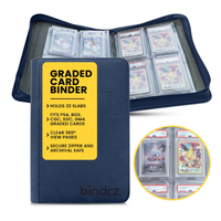 Classeur 4 cartes compatible, étanche, résistant à l'usure et à la poussière, avec fermeture éclair, pour cartes de sport et TCG, classé PSA – Meilleure vente