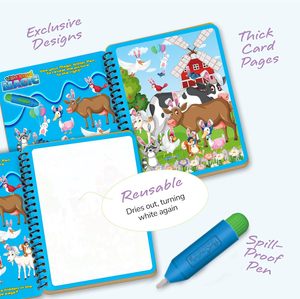Ensemble de 4 livres de peinture à l'eau réutilisables, stylo sans bavure pour les tout-petits de 1 à 3 ans, dessin - Product Image 3