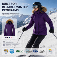 Veste de ski imperméable pour femmes, veste de snowboard coupe-vent, fabricant OEM ODM sur mesure, fournisseur de vêtements de sport d'hiver