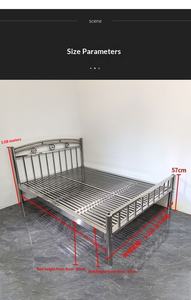 Sommier de <span class=keywords><strong>lit</strong></span> en métal avec roulettes universelles, grand espace de rangement, design simple, <span class=keywords><strong>grande</strong></span> base en métal - Product Image 3