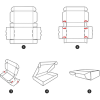 Boîtes cadeaux personnalisées en carton ondulé avec pelliculage brillant et gaufrage, emballage recyclable pour artisanat et expédition postale