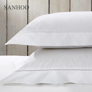 SANHOO Tùy Chỉnh 4 Cái 100% Cotton Sheridan Bedding Set Khách Sạn Trắng Bed Sheet Set 800 Chủ Đề Đếm - Product Image 3