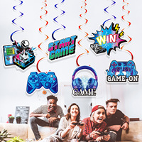 Neon-Spielthema Einweg-Papier Geburtstagstorten-Party-Dekorationsset für Zuhause und Outdoor-Nutzung