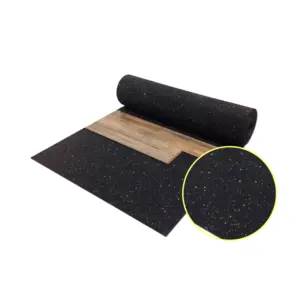 Échantillon gratuit en gros 3-12mm insonorisé absorption des chocs rouleaux en caoutchouc sous-couche tapis acoustique en caoutchouc