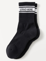 Chaussettes décontractées personnalisées avec logo pour hommes et femmes, chaussettes de sport rayées pour la gym, vente en gros Glacier