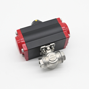 Válvula de Bola Neumática de Tres Vías de Acero Inoxidable de Alta Calidad para Conexión Roscada, Personalizable OEM, para Gas - Product Image 6