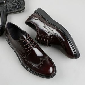 Chaussures en cuir pour hommes, style britannique, pour tenue décontractée ou habillée, bottines à franges, mocassins de mariage, rehaussant la taille - Product Image 5