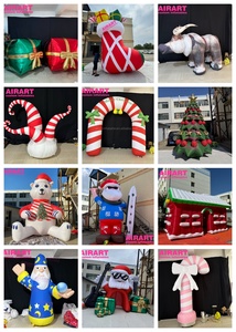 Accessoire de fête de Noël gonflable <span class=keywords><strong>DJ</strong></span> Père Noël, gonflables d'entrée pour festival de musique de Noël, Père Noël à barbe blanche personnalisé - Product Image 6