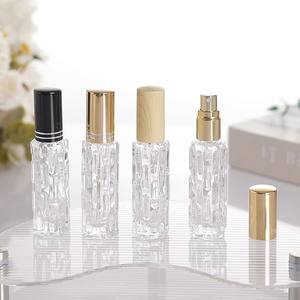 Flacon de parfum en verre à motif d'<span class=keywords><strong>arbre</strong></span> cosmétique, 10 ml, forme cylindrique, brume fine hydratante, fond épais, vaporisateur à pression, écran, 100 pièces - Product Image 4