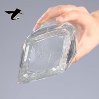 Bouteille de boisson en verre carrée de luxe personnalisée de 750 ml à fond plat pour le brandy, le whisky, le rhum, la tequila au meilleur prix