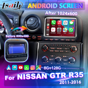 หน้าจออินเทอร์เฟซวิดีโอมัลติมีเดีย Lsailt Android Carplay สำหรับรถยนต์นิสสัน <span class=keywords><strong>GTR</strong></span> R35 รุ่นปี 2011-2016 Black Edition Nisom Premium GT-R - Product Image 2