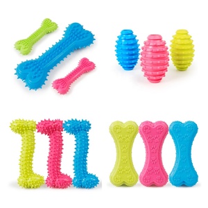 Multiple Interactive TPR <b>Dog</b> Chew Toys Rubber Rugby Shaped <b>Dog</b> <b>Ball</b> Launcher Durable Squeaky Pet Toy for <b>Dogs</b> - Product Image 1