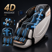 Fauteuil de massage 4D à double mouvement, zéro gravité, pour usage domestique, avec massage des pieds, vente en gros d'usine, haute qualité, pas cher