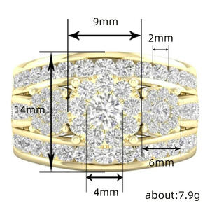 Anello di fidanzamento da donna in oro giallo con diamante taglio brillante rotondo, colore G naturale, con pietre laterali. - Product Image 3