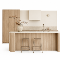 Meubles de cuisine scandinaves modernes en bois, solution de mobilier sur mesure pour toute la maison, idéale pour la rénovation de la maison
