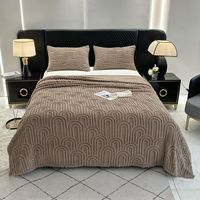 Luxuriöse Einfarbige Super-King Queen Size Einlagige Rollkanten-Taft-Samt-Decke Büro Weiche Mehrzweck-Decken