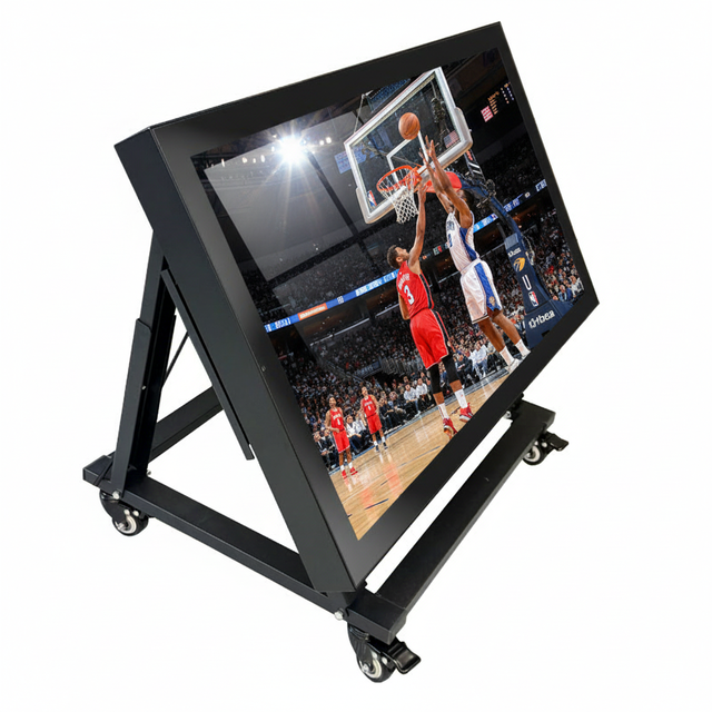 Outdoor Portable Digital Signage 2000 Nits Sunlight Readable IP66 Waterproof Foldable Mobile Advertising Totem
