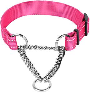 पालतू जानवरों के लिए किंगटेल1 उच्च गुणवत्ता वाली नायलॉन मार्टिंगेल चेन डॉग कॉलर डॉग हाफ चोक चेन - Product Image 6