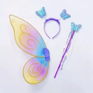 Colorful Wonderful Fairy Masquerade Performance Props New In-Stock Angel Elf Butterfly <strong>Wings</strong> Girls Cosplay Dress - Product Image 3