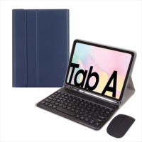 Nouveau pour Tab A7 10,4 pouces, clavier sans fil à 78 touches en PU, étui clavier T500 avec emplacement pour stylet, USB-C/BT, 100 heures d'utilisation, sans rétroéclairage