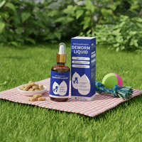 Gouttes Liquides Vermifuges aux Herbes Naturelles Saveur Bœuf Bio pour Chiens, Chats et Animaux de Compagnie – Complément Santé Renforçant l'Immunité, Soutien Digestif, Répulsif