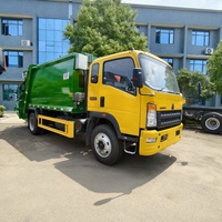 Camion de collecte des déchets de moyenne capacité Hao-WO Hanjiang 4x2 10CBM avec compacteur hydraulique, Euro 5 Euro 6