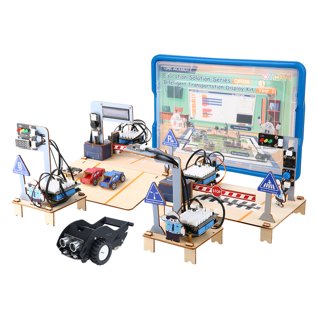 ACEBOTT ESP32 STEM Intelligent Transport School Smart Home Kit Education Solution Series with Teaching Resource for Arduino