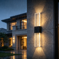 Applique murale LED en cristal AC85~265V, éclairage d'ambiance 3000K 4000K 6000K, montage mural IP65