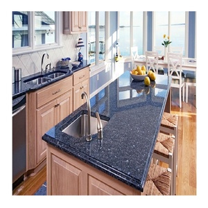 Comptoirs <span class=keywords><strong>de</strong></span> cuisine modernes en granit bleu perle poli et personnalisé, durables, avec évier et bords profilés – Solution complète - Product Image 3