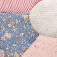 Bantal Kursi Bunga Katun Murni Gaya Korea Kain Pastoral Tebal Berlapis Anti Selip Bantalan Penyangga Duduk Lama untuk Kantor